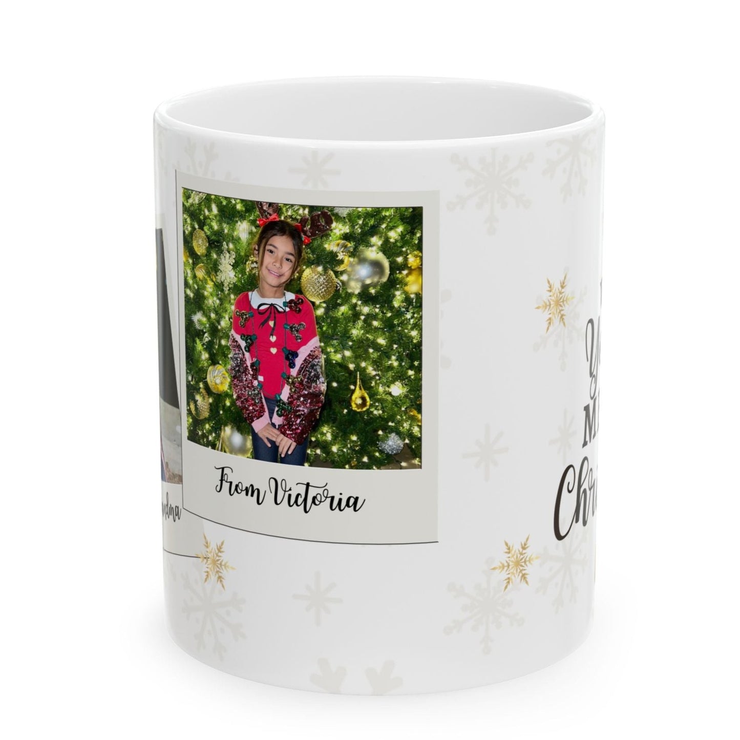 Personalized Christmas Mug with Kids' Photos