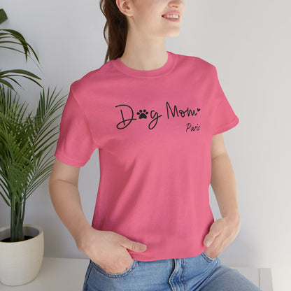 Custom Dog Mom with Pet's Name T-shirt