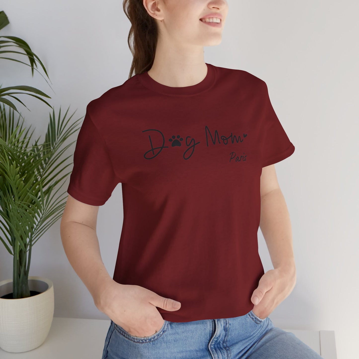 Custom Dog Mom with Pet's Name T-shirt