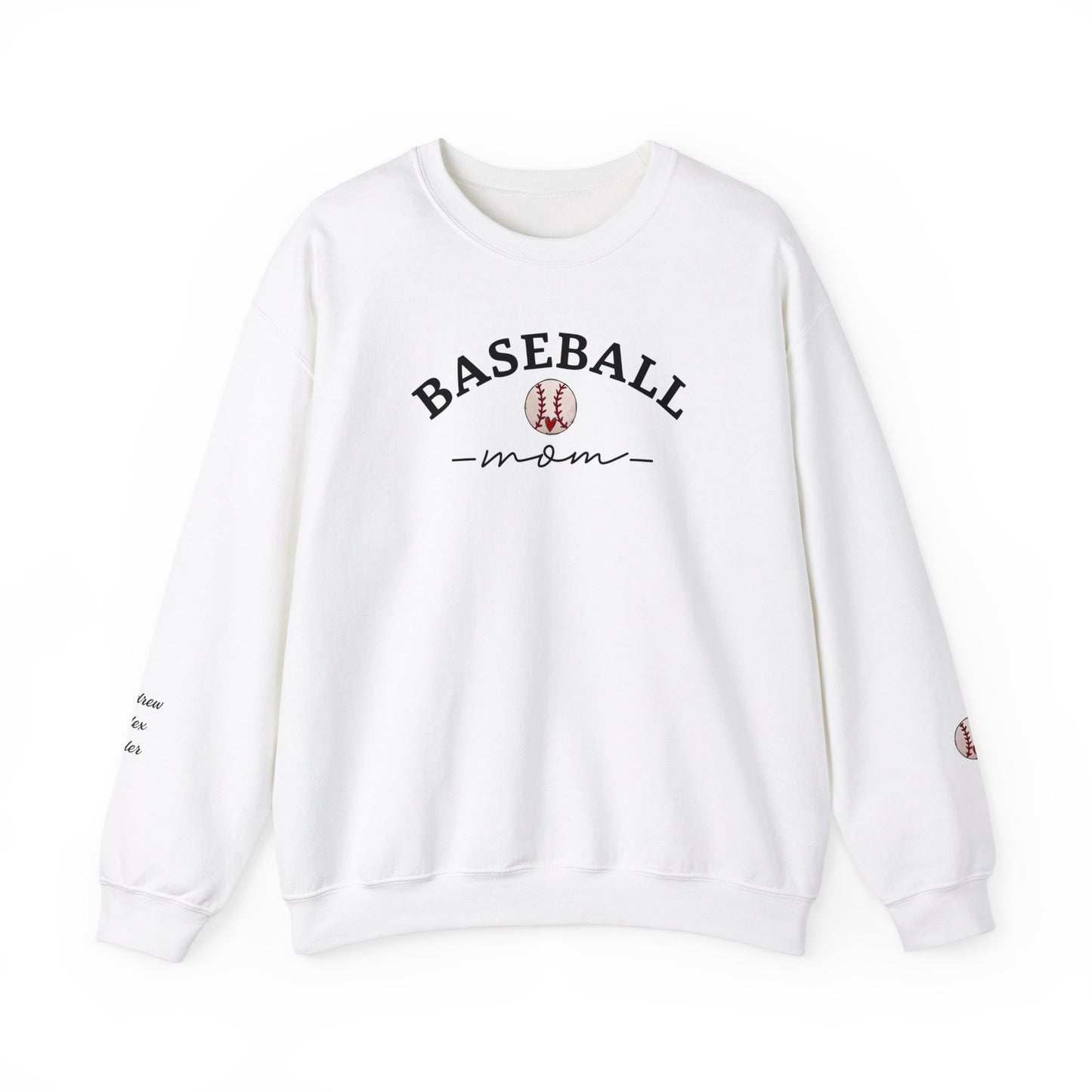 Custom Baseball Mom Sweaters with Children's Names on the Sleeves