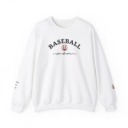 Custom Baseball Mom Sweaters with Children's Names on the Sleeves