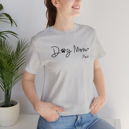 Custom Dog Mom with Pet's Name T-shirt