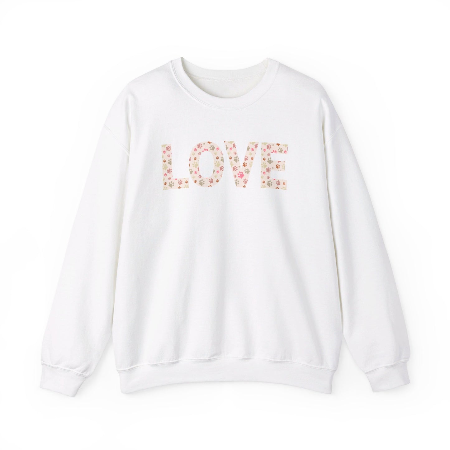 "LOVE" Dog Paw Print Sweater.