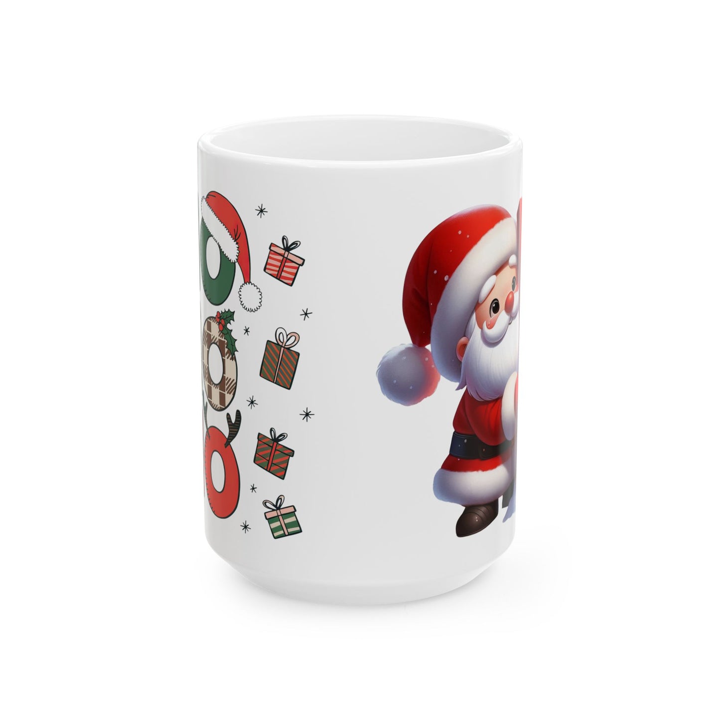 Festive 15 oz Ceramic Mug - Custom Holiday Gift Idea