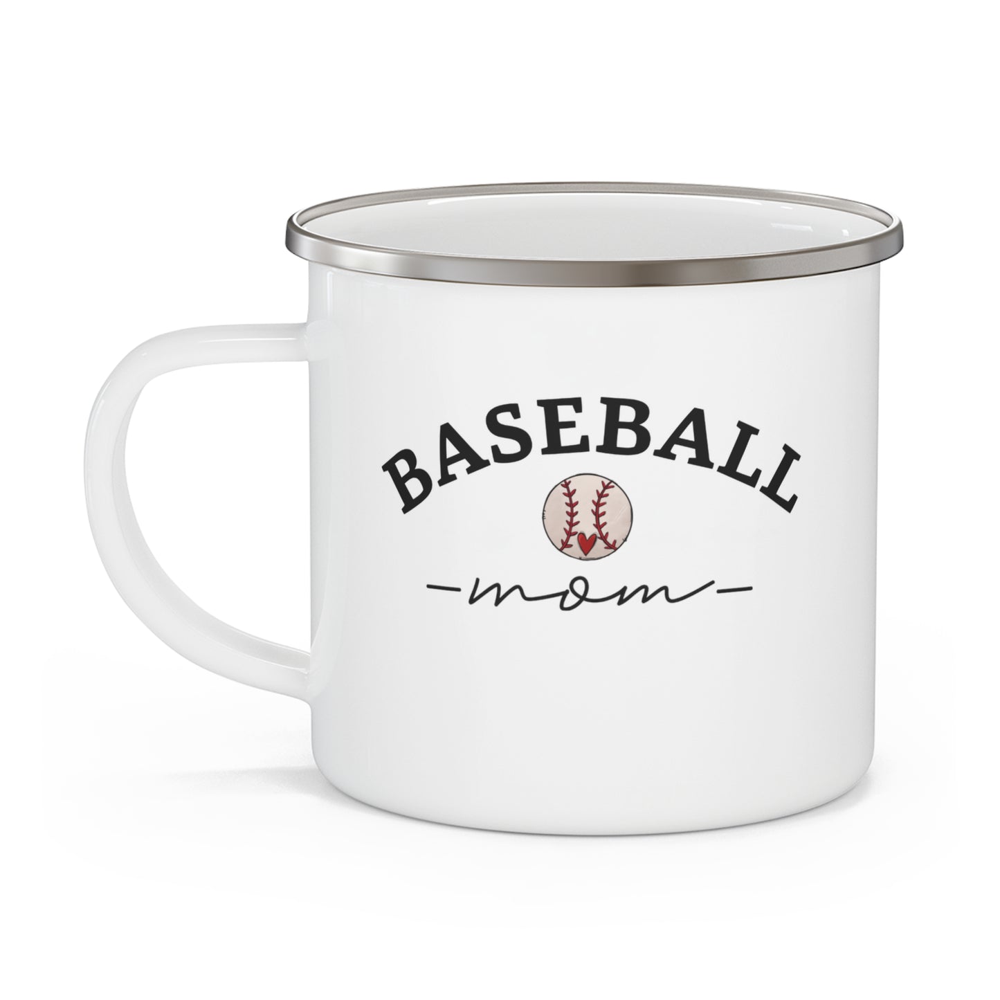 Baseball Mom Enamel Camping Mug 12oz