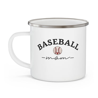 Baseball Mom Enamel Camping Mug 12oz