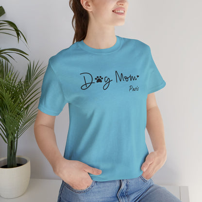 Custom Dog Mom with Pet's Name T-shirt