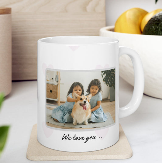 Custom Happy Birthday Mommy Ceramic Mug with photo, 11oz