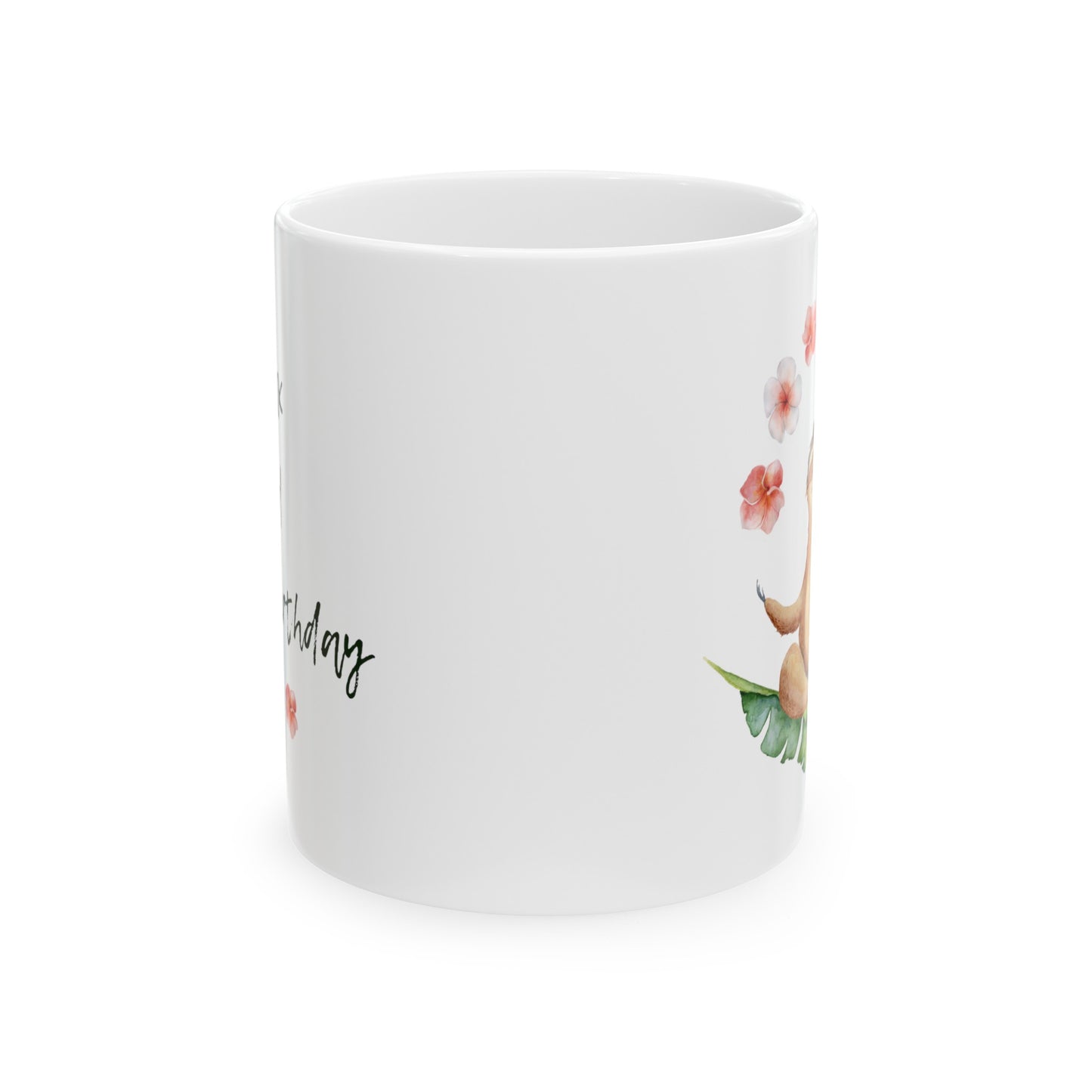 Relax and Happy Birthday White Ceramic Mug 11oz.