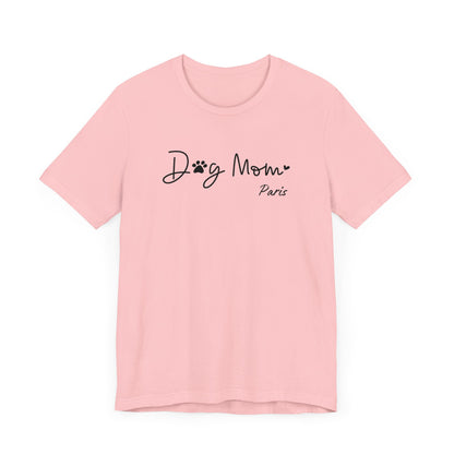 Custom Dog Mom with Pet's Name T-shirt