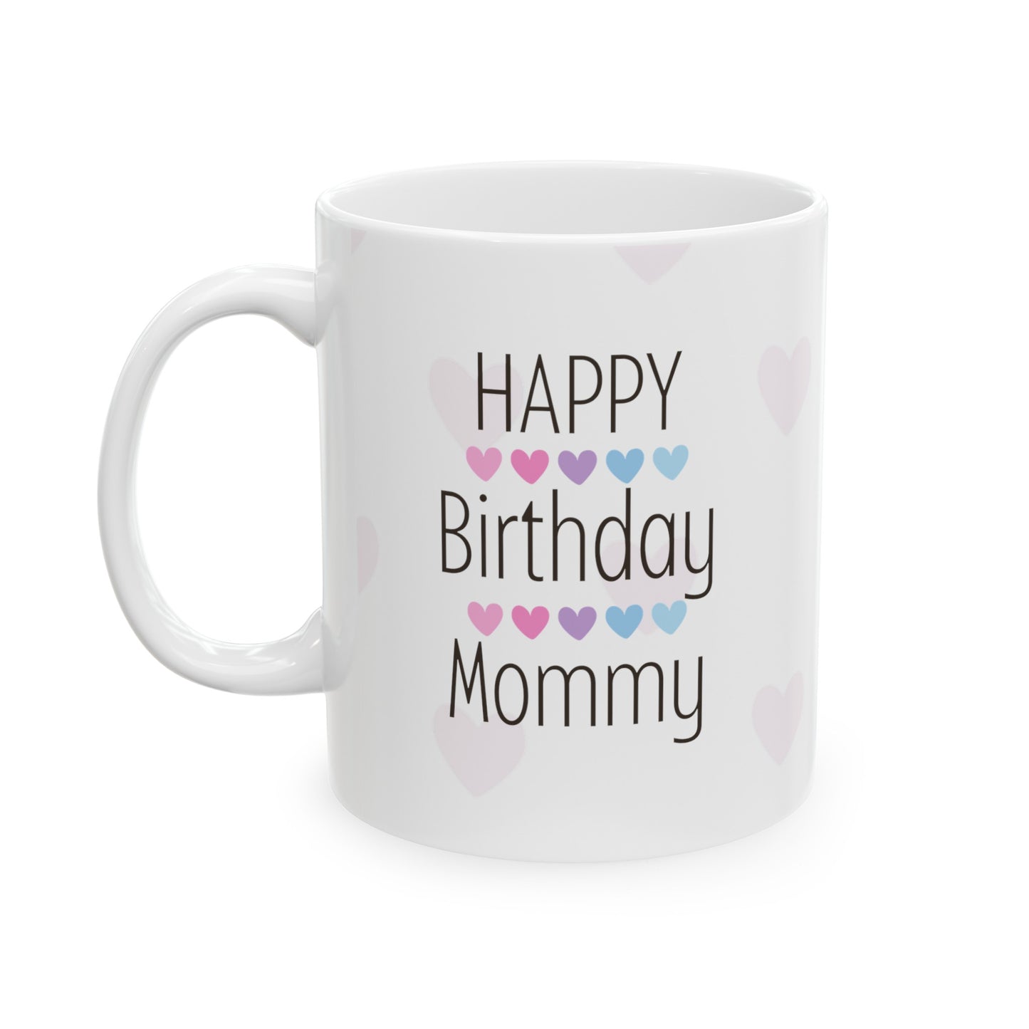 Custom Happy Birthday Mommy Ceramic Mug with photo, 11oz