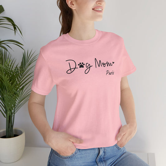 Custom Dog Mom with Pet's Name T-shirt