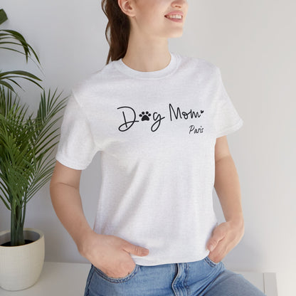 Custom Dog Mom with Pet's Name T-shirt