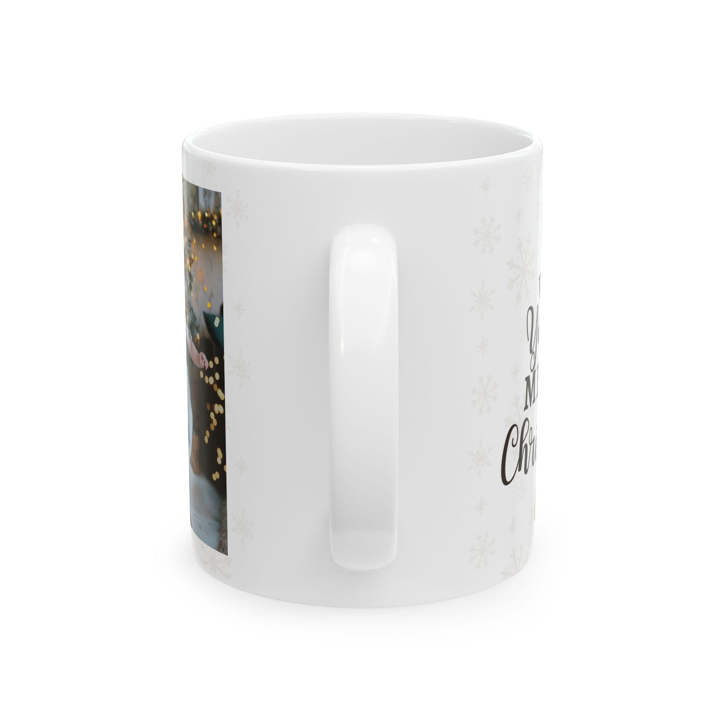 Personalized Christmas Mug with Kids' Photo. Adorable White Ceramic 11oz