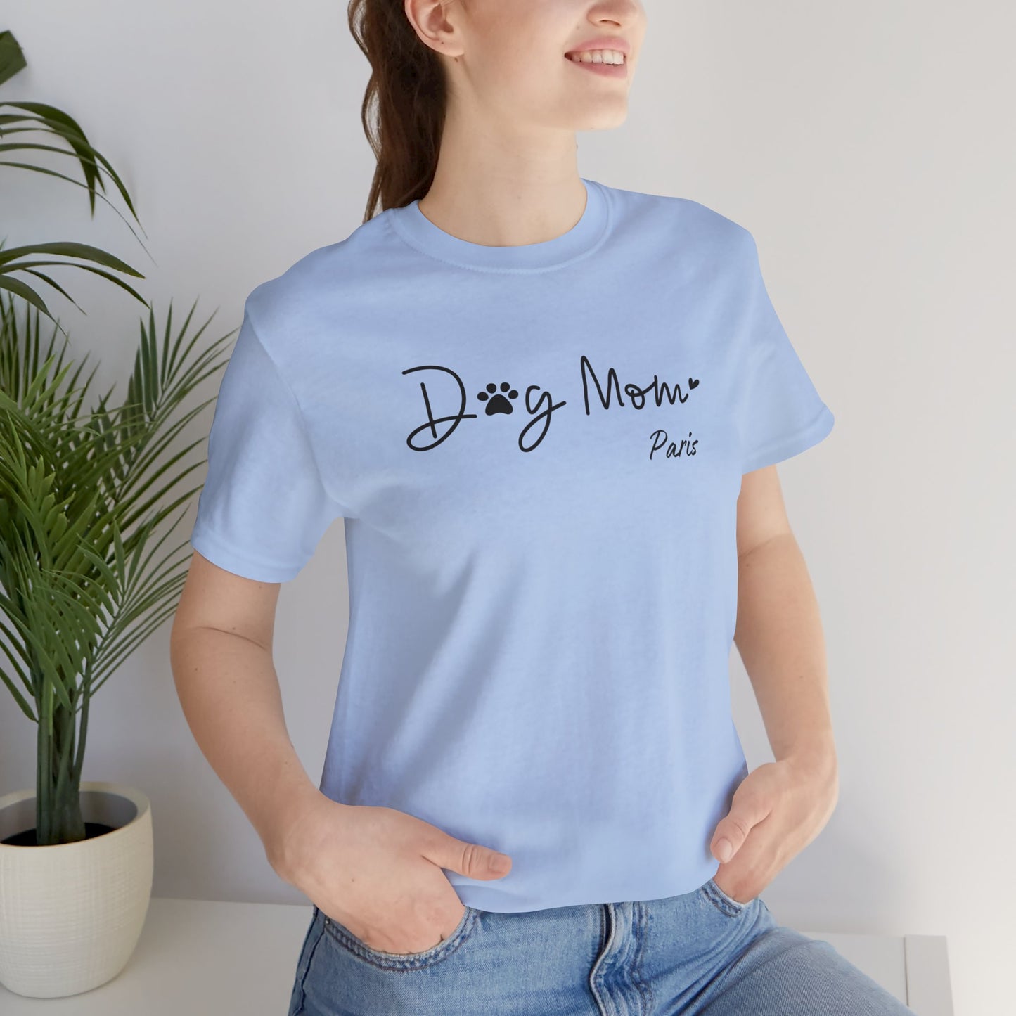 Custom Dog Mom with Pet's Name T-shirt