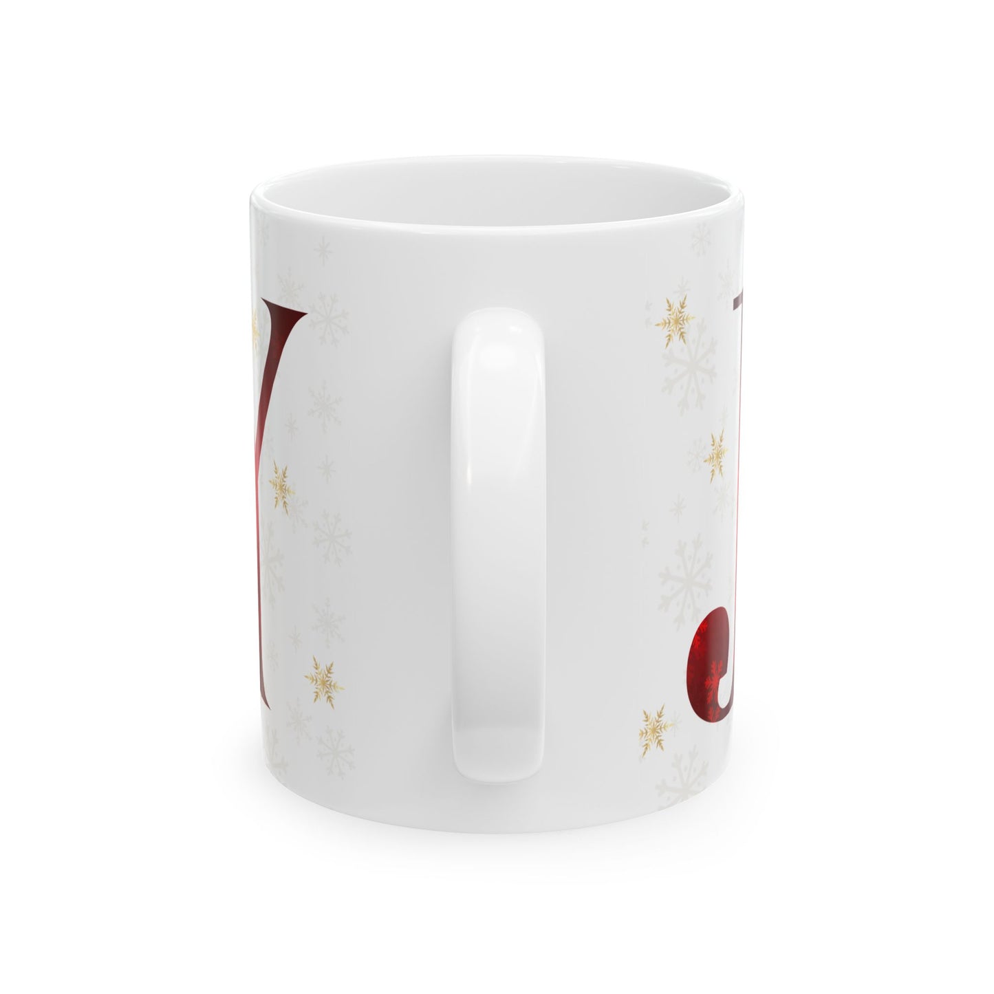 Personalized Christmas Mug with Photo & "JOY" Design