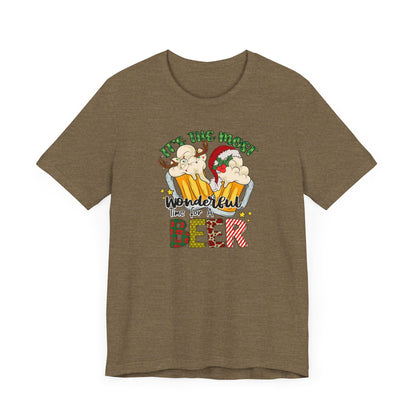 Funny Christmas T-Shirt | "It's the most wonderful time for a beer"