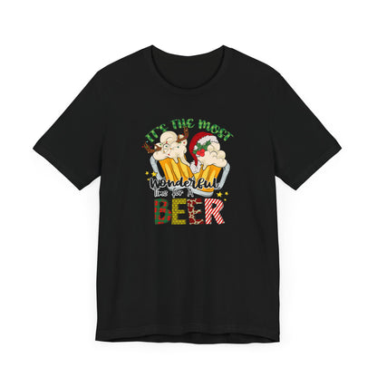 Funny Christmas T-Shirt | "It's the most wonderful time for a beer"