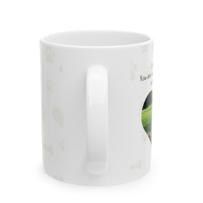 Custom Dear Mom Ceramic Mug 11oz with Pet's Photo and Name.