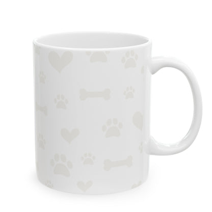 Custom Dear Mom Ceramic Mug 11oz with Pet's Photo and Name.