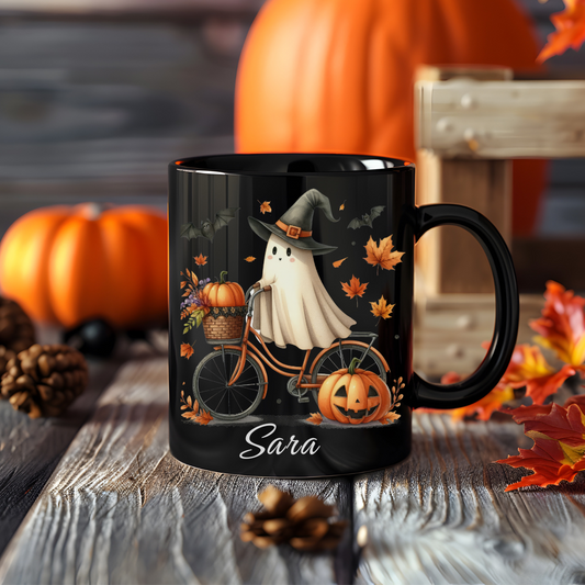 Personalized Ghost BlMug for Halloween | Custom Glass Drinkware