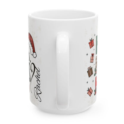 Personalized "Mrs. Claus" Ceramic Mug - 15 oz Holiday Gift