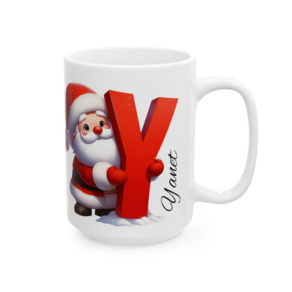 Festive 15 oz Ceramic Mug - Custom Holiday Gift Idea