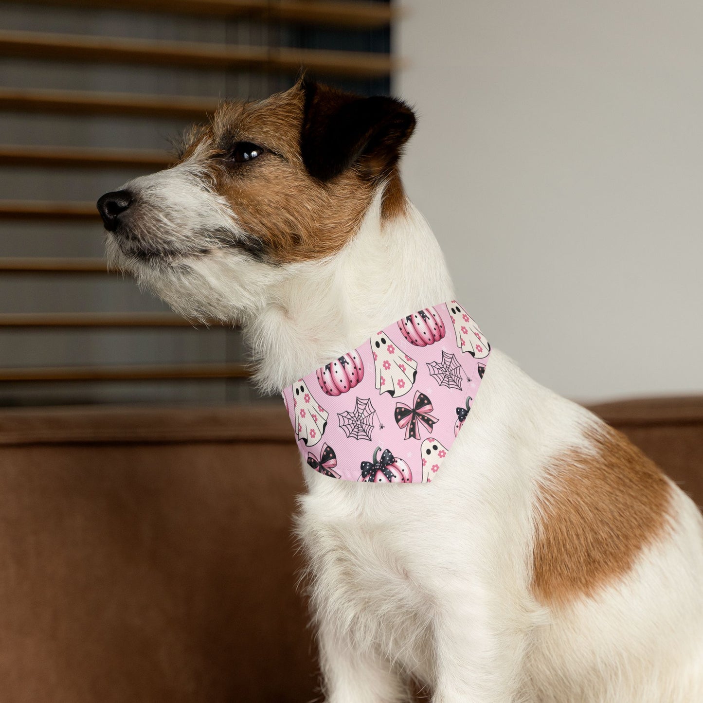 Halloween Pet Bandana Collar. Adjustable Fit.