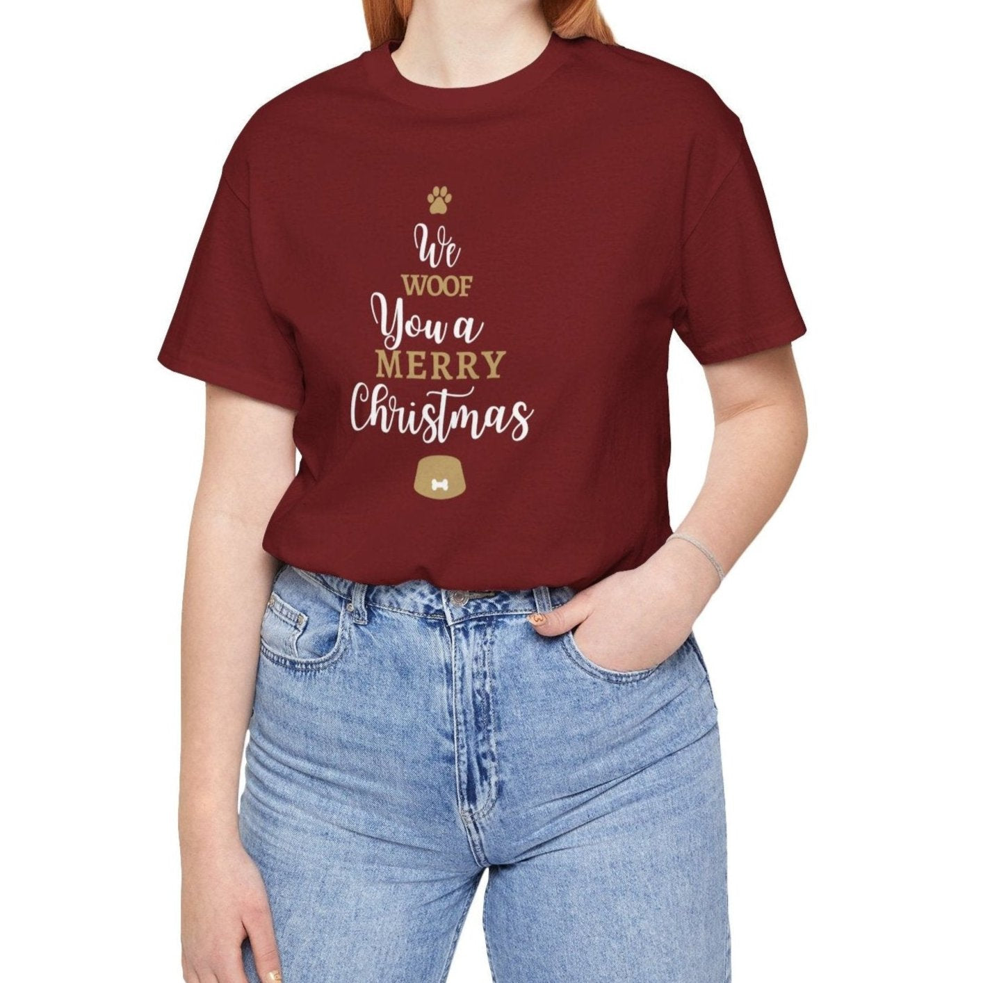 "We Woof You a Merry Christmas" Unisex  T-Shirt