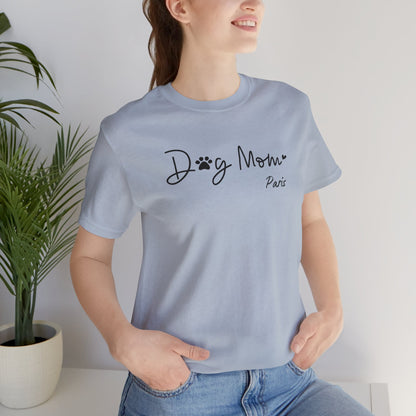 Custom Dog Mom with Pet's Name T-shirt