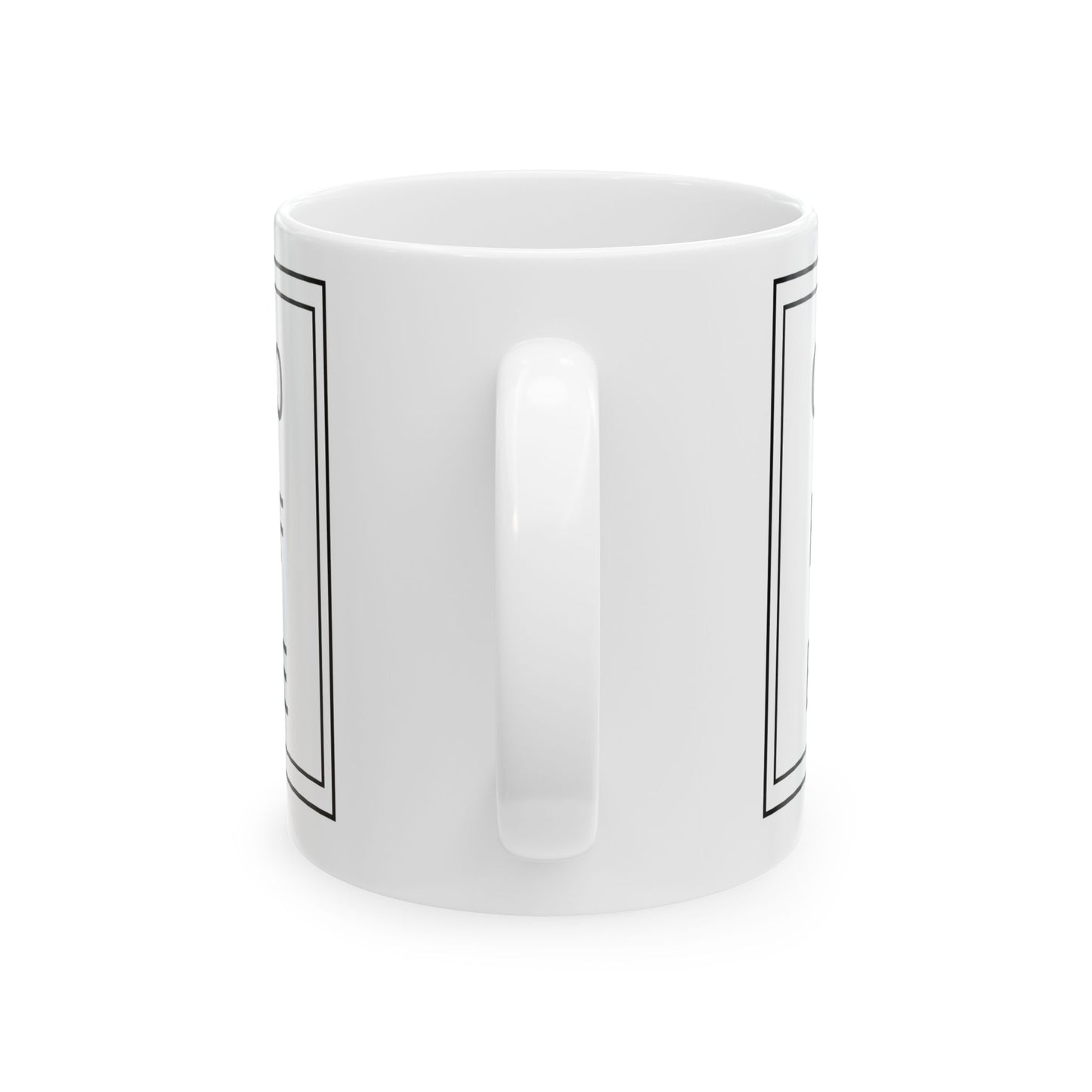 White COFFEE Mug 11 oz. Durable Ceramic. Perfect Gift for Coffee Lover