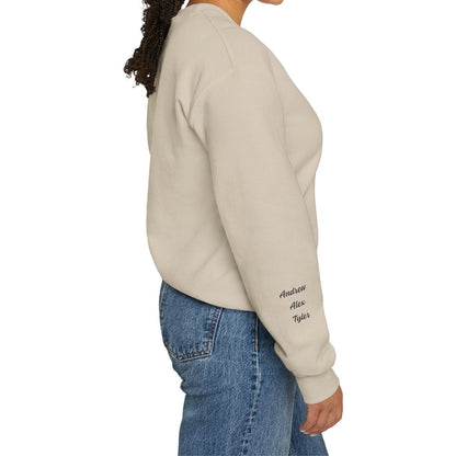 Custom Baseball Mom Sweaters with Children's Names on the Sleeves