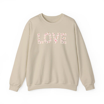 "LOVE" Dog Paw Print Sweater.