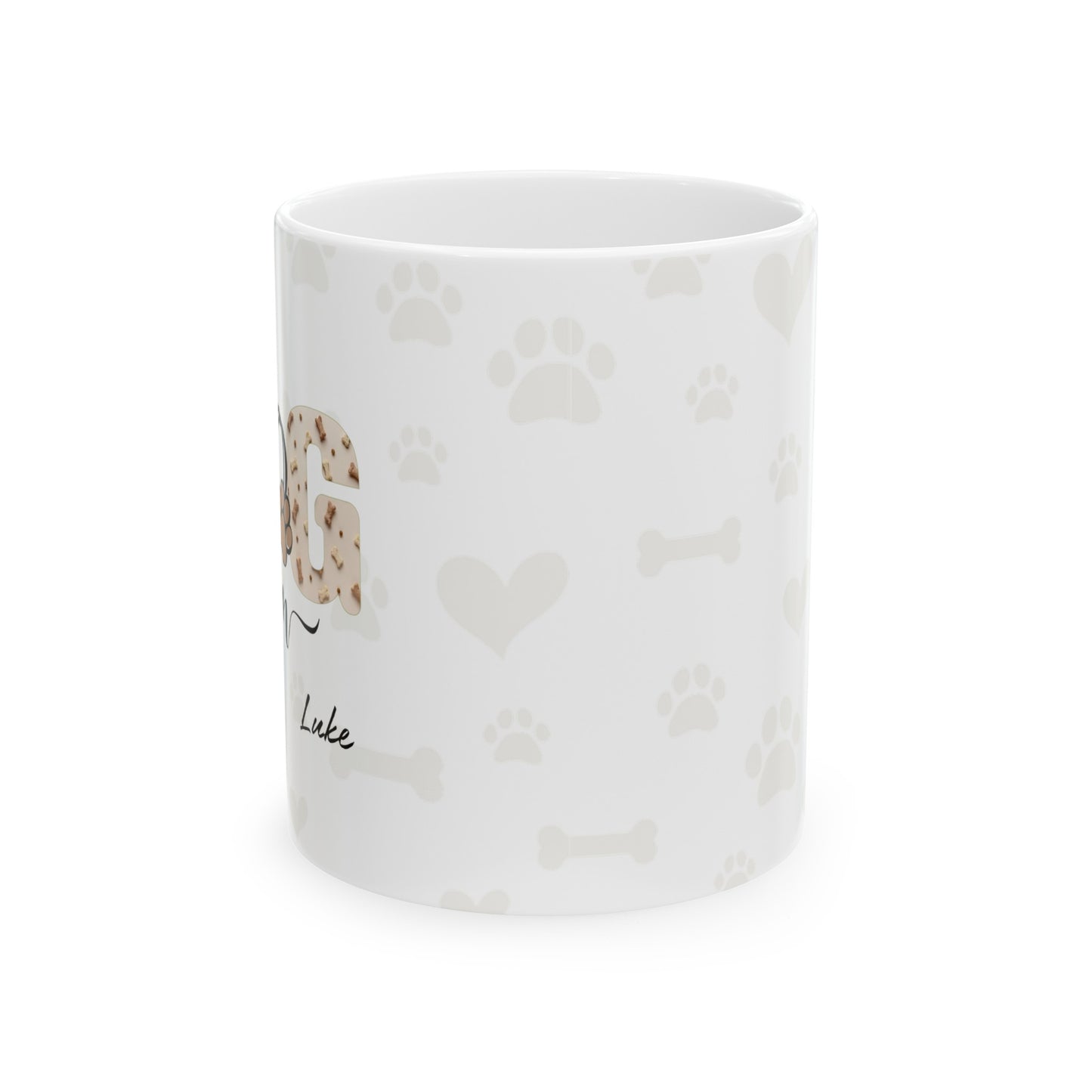 Custom Dog Mom Ceramic Mug 11oz with Pet's Name.