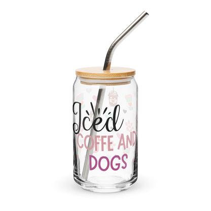 Iced Coffee Can-Style Glass. Perfect for Dog Lovers