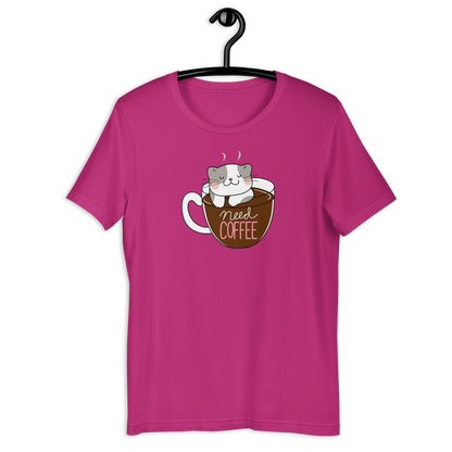 Need Coffee Cat T-Shirt. Ideal for Cat Lovers