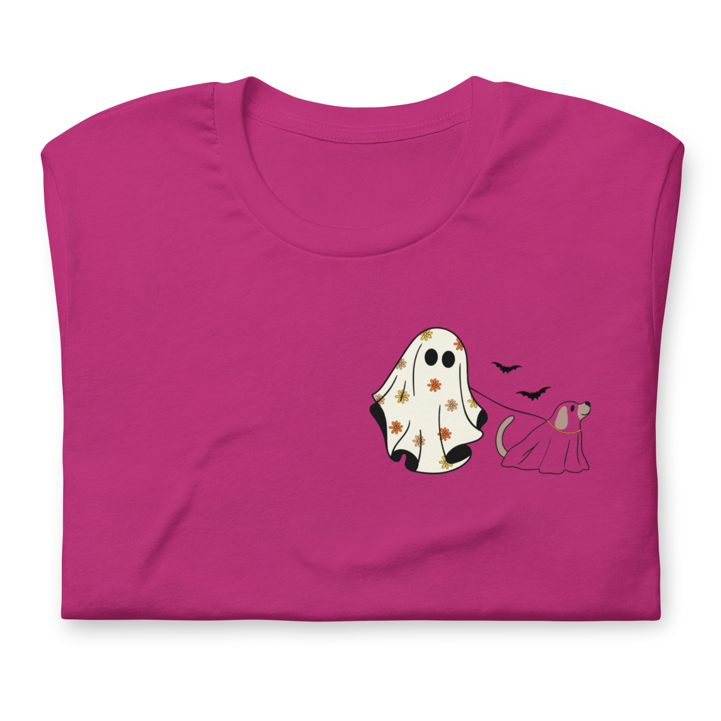 Halloween T-Shirt – Ghost & Dog Design for a Fun Gift