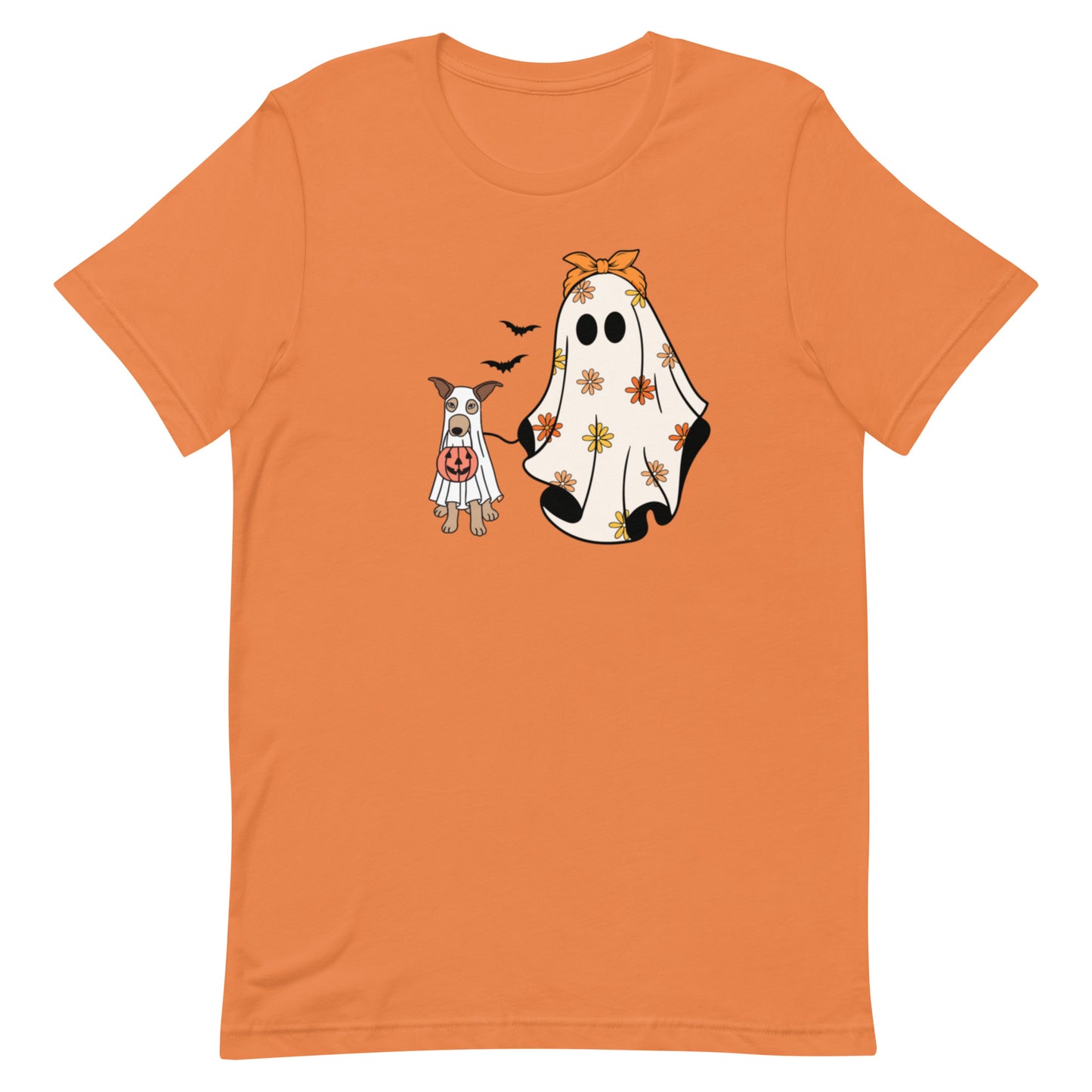 Ghost & Dog Trick-or-Treat T-Shirt – Fun Halloween Design