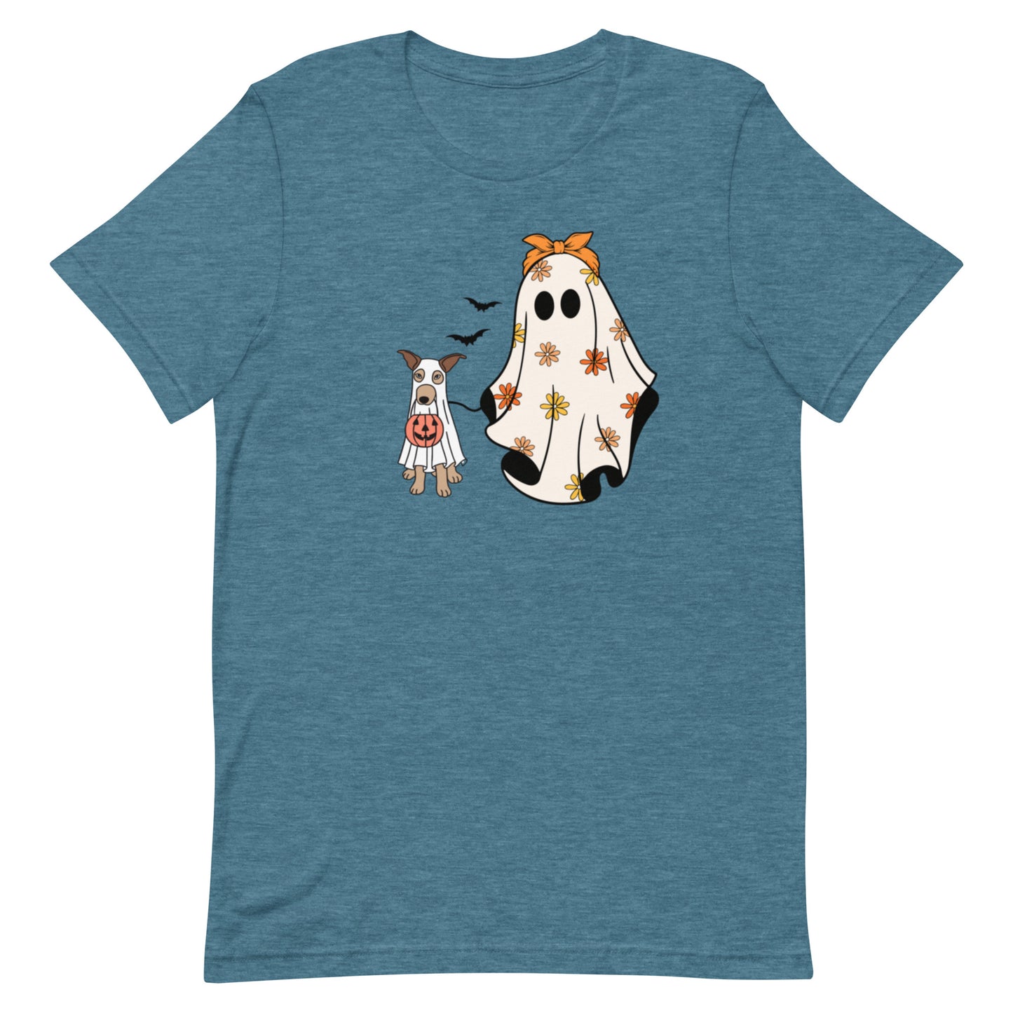 Ghost & Dog Trick-or-Treat T-Shirt – Fun Halloween Design