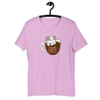 Need Coffee Cat T-Shirt. Ideal for Cat Lovers