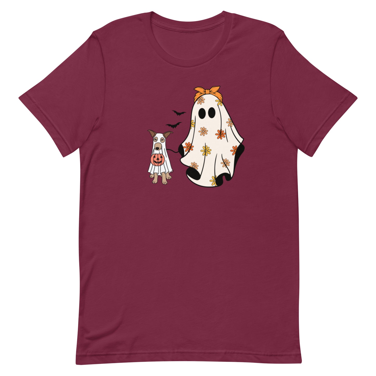 Ghost & Dog Trick-or-Treat T-Shirt – Fun Halloween Design