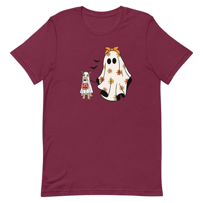 Ghost & Dog Trick-or-Treat T-Shirt – Fun Halloween Design