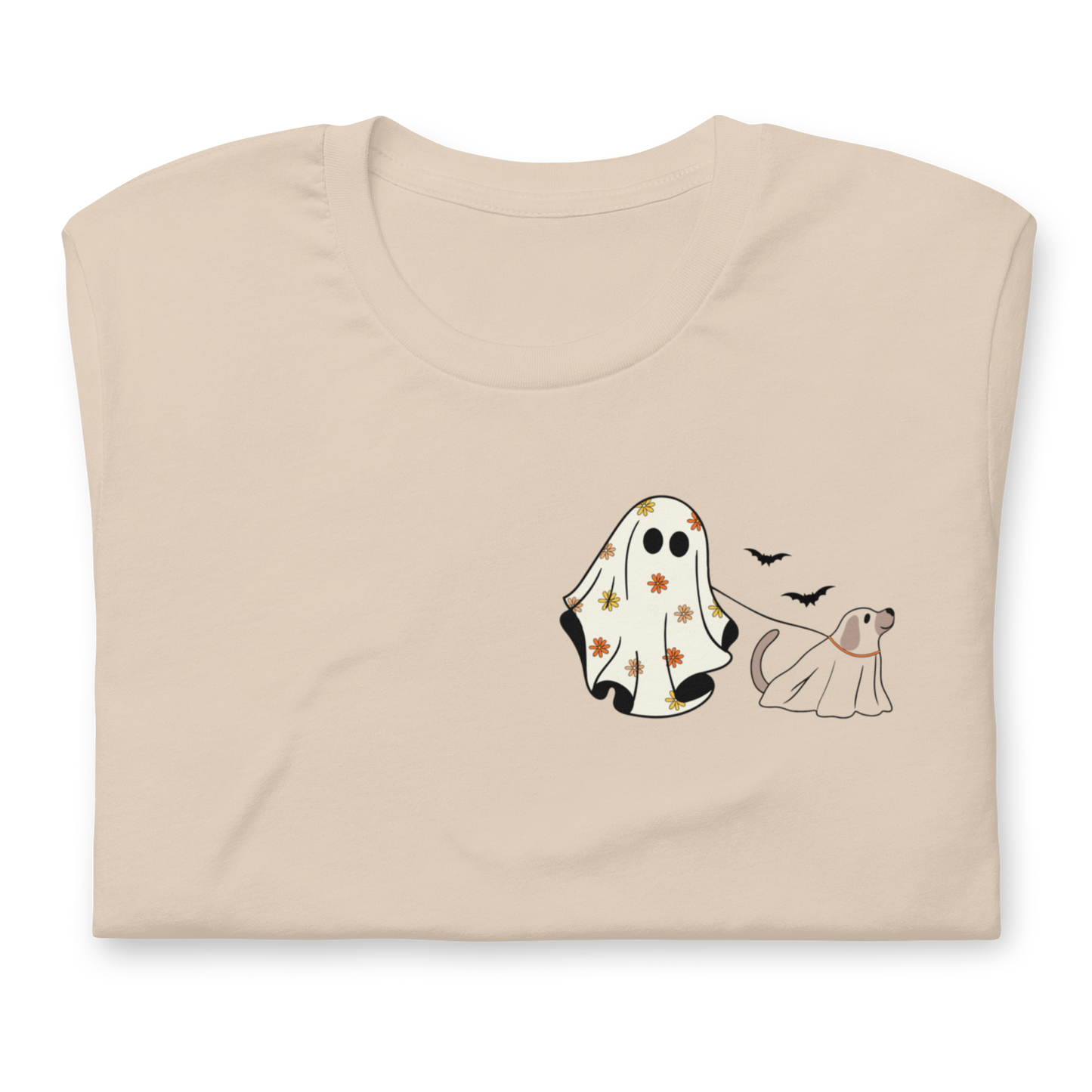 Halloween T-Shirt – Ghost & Dog Design for a Fun Gift