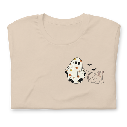 Halloween T-Shirt – Ghost & Dog Design for a Fun Gift