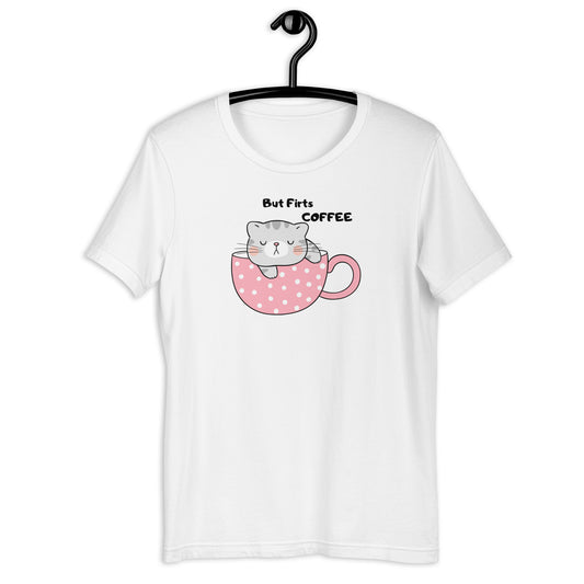 But First Coffee and Cat T-Shirt. Perfect for Cat Lovers