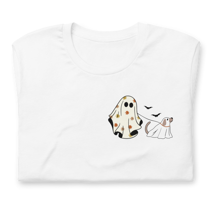 Halloween T-Shirt – Ghost & Dog Design for a Fun Gift